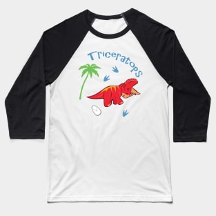 Cute Triceratops Baseball T-Shirt